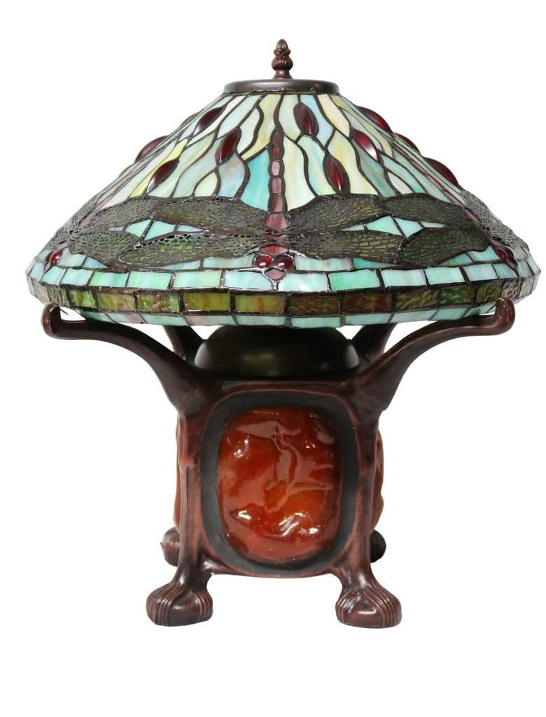 Legend Collection@Reproduction Tiffany Dragonfly lamp with rare 