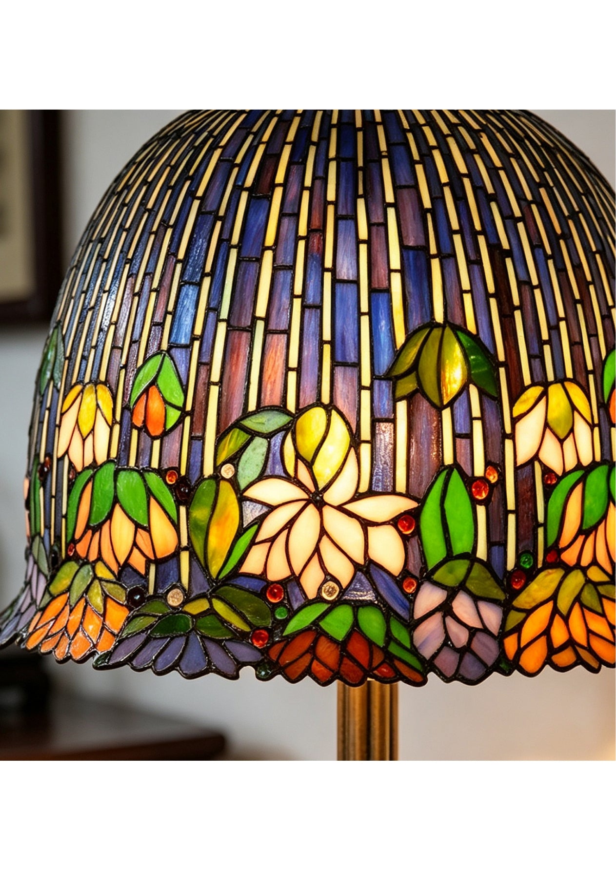 Joanne Tiffany Signature Collection Pond Lily–Inspired Solid Bronze Table Lamp