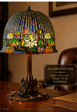 Joanne Tiffany Signature Collection Pond Lily–Inspired Solid Bronze Table Lamp