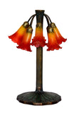 Joanne Tiffany Signature Collection Pink Lotus Table Lamp With Bronze Base