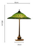 Joanne Tiffany Signature Collection Lotus Pagpda Table Lamp With Bronze Base