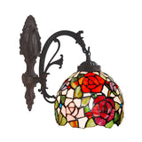 Floral Red Pink Tiffany Wall lights Down lights wall Sconce