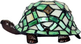 Green Turtle Tiffany Leadlight Art Deco Stained Glass Accent Lamp