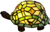 Green Turtle Tiffany Leadlight Art Deco Stained Glass Accent Lamp