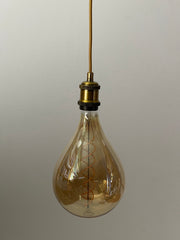 Brass vintage Led pendant light with 6.5