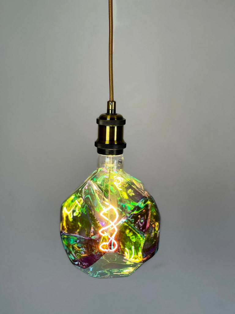 Colorful Extra large LED filament lightbulbs in classic, vintage-inspired styles