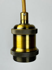Brass vintage Led pendant light with 6.5