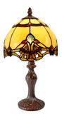 Elegant 8" Beige  Baroque Style Tiffany Mini Lamp