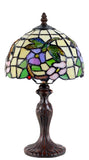 8" Crystal Dragonfly flower Style Stained Glass Tiffany Mini Lamp
