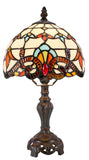 Stunning 8" Beige  Baroque Style Tiffany Mini Lamp