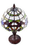 Elegant 8" Leaf Ribbon Style Tiffany Mini Table Lamp