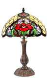 12" Poppy Flower Tiffany Tiffany Bedside Lamp