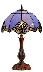12" Baroque Accent Style Tiffany Bedside Lamp