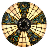 12"  Leaf Ribbon Style  Stained Glass Leadlight Tiffany Bedside Lamp