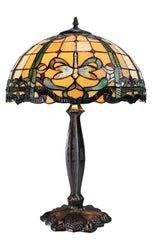 16" Poshe Dragonfly  Tiffany Table Lamp  with Art Décor Base