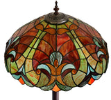 Large 18" Amor  Red Victorian Style Tiffany Style Floor Lamp