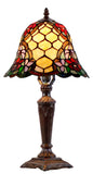 10"  Flower Poppy Tiffany Style Stained Glass Table Lamp