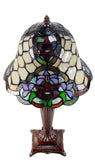 10"  Flower Poppy Tiffany Style Stained Glass Table Lamp