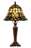 10"  Art Nouveau Dragonfly Pattern Tiffany Stained Glass Bedside Lamp