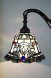 Victorian Style Leadlight Stained Glass Bridge Arm Tiffany  Floor Lamp