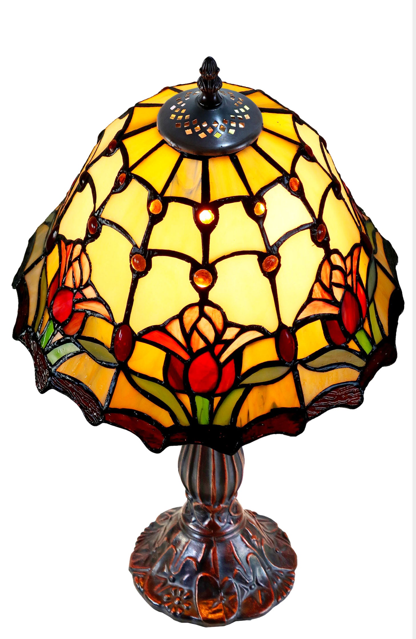 10" Colonial Tulip Style Tiffany desk Lamp
