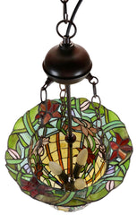 Fabulous Antique Style  iris flower Tiffany Uplihgter Pendant Lights
