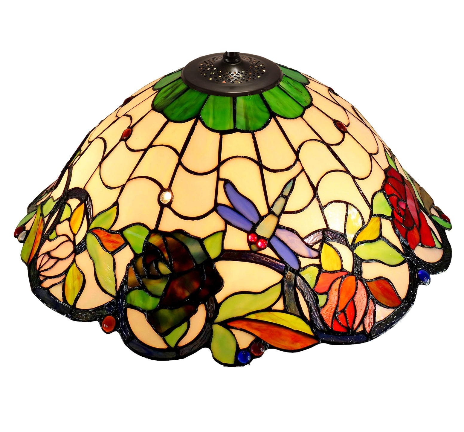 Huge 20" Helmet  Shade Traditional Dragonfly Style Tiffany  Pendant Light Down light