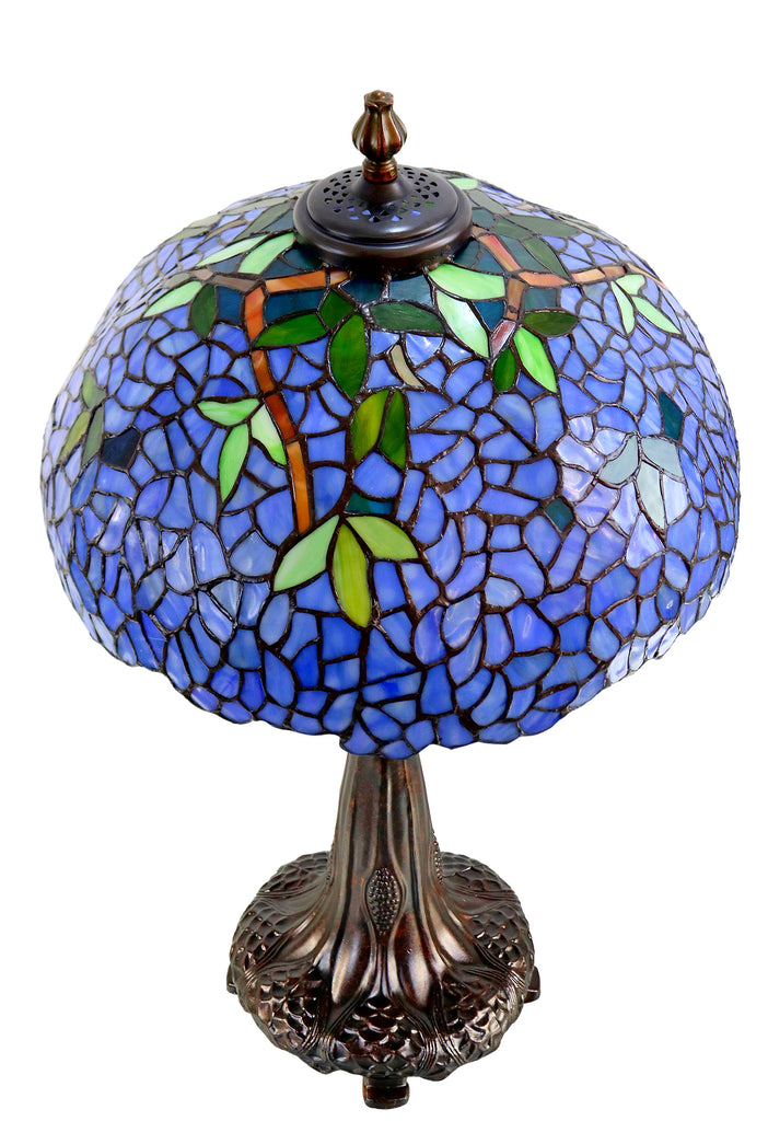 Timeless Collection@Huge 17 inches Blue Wisteria Style Tiffany Table Lamp