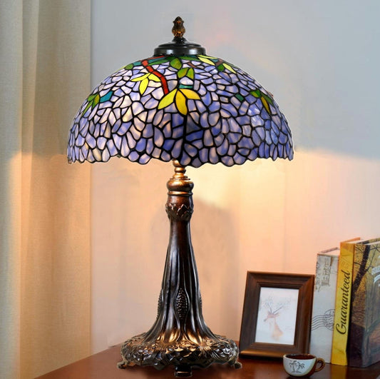 Timeless Collection@Huge 17 inches Blue Wisteria Style Tiffany Table Lamp