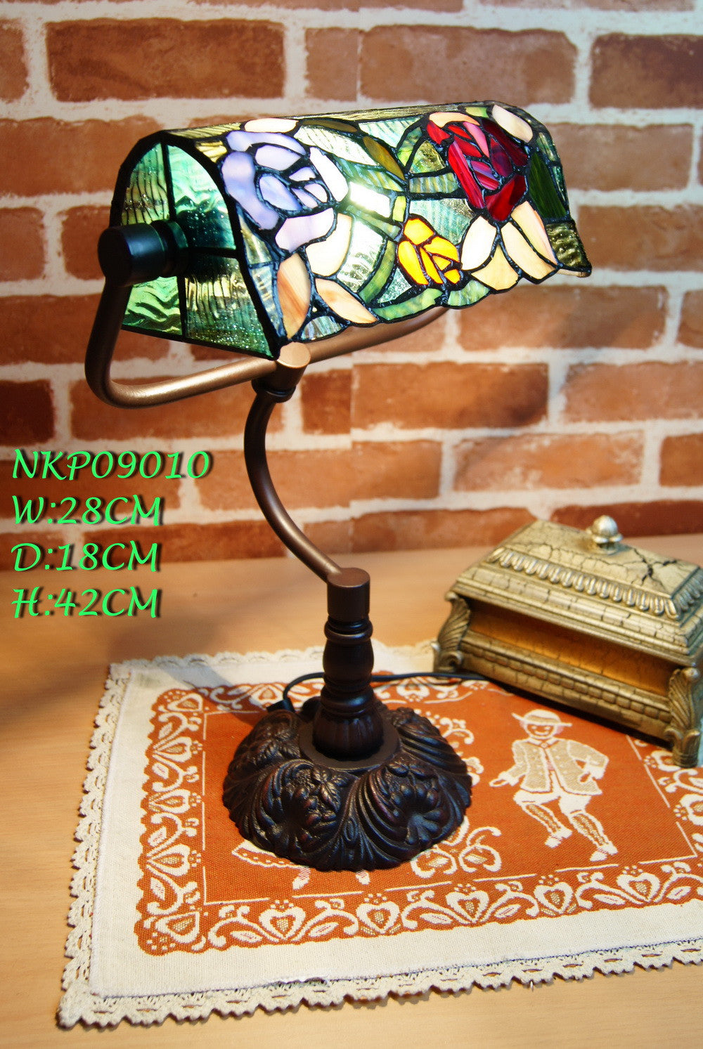 Romantic Rose Style Tiffany Banker Lamps