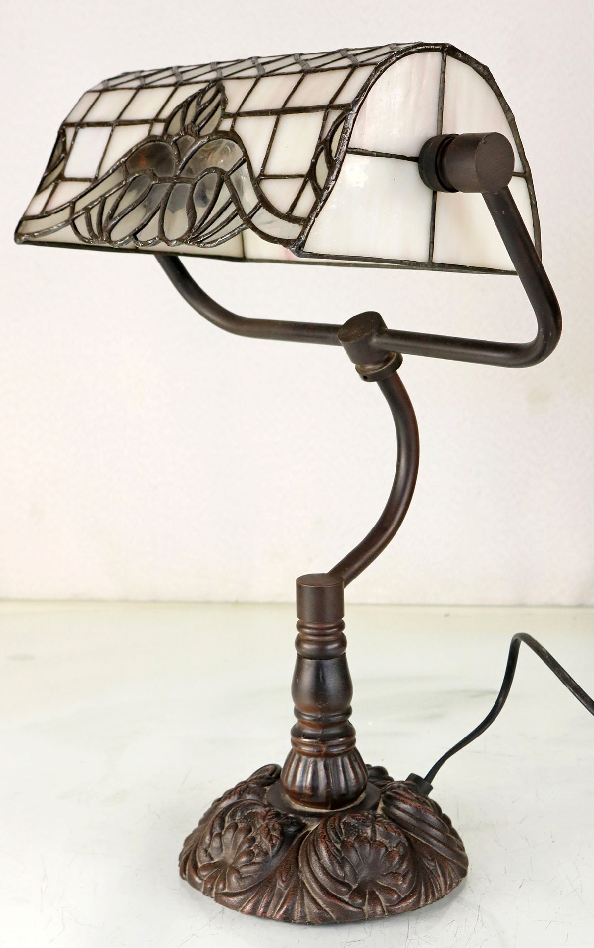 Vienna Baroque Style Tiffany Banker Lamp