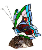 Multip-color Butterfly  Tiffany Leadlight Stained Glass Art Deco Table Lamp