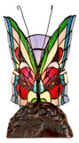 Multip-color Butterfly  Tiffany Leadlight Stained Glass Art Deco Table Lamp