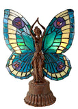 Vivid Fairy Angel Lady  Tiffany Stained Glass  Figurine Art Deco Lamp