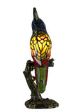 Cockatoo Tiffany Style Stained Glass Statue Table Lamp