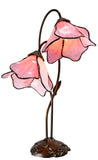 Double Lamp shade Flower Pink Water Lily Style Tiffany Table Lamp