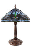 Limited Edition "Exquisite 10" @10” wide Dragonfly Style Tiffany Bedside Lamp