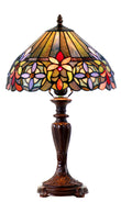 12" Floral Decorative Design Victorian Style Tiffany Bedside Lamp