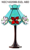 Vintage 14"  Alstroemeria Flower Tiffany Table Lamp