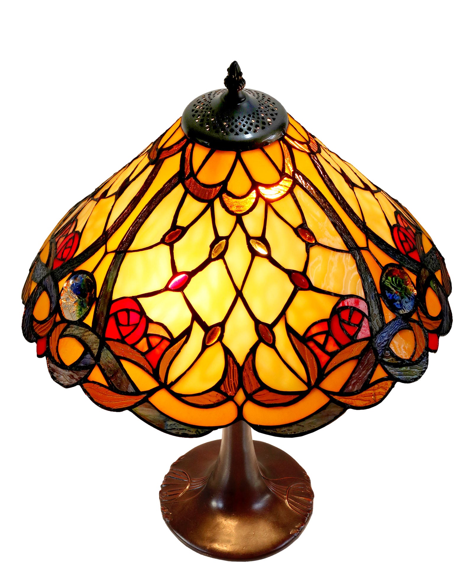 Coloured glass deals table lamp shades