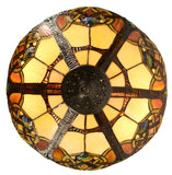 Large 16" Tiffany-style Tuscany Sunset Stained Glass 23-inches High Table Lamp