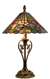 16" Twilight Dragonfly Cypress Vine Tiffany Table Lamp  with Art Décor Base