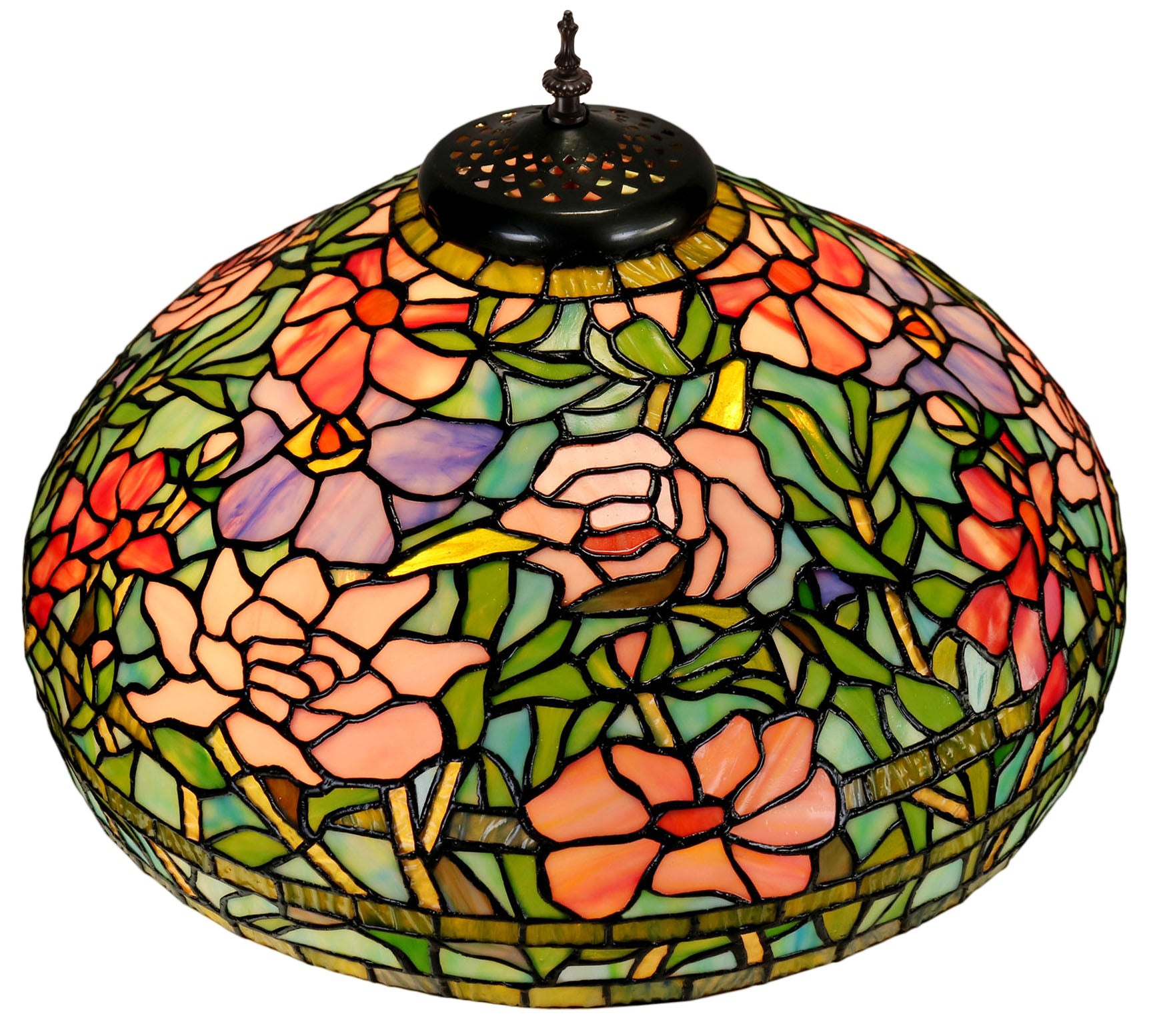 18" Large Peony Tiffany Floor Lamp