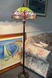 Limited Edition Hugh 20" Dragonfly Style Leadlight Tiffany Floor Lamp