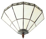 Mission Stained Glass Tiffany Wall Light  with Intricate Filigree Accent