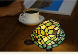 Green Turtle Tiffany Leadlight Art Deco Stained Glass Accent Lamp