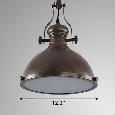 Rustic industrial dome pendant light for Kitchen Island