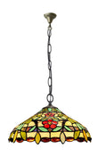 Large 16" Lily Style Stained Glass Cafe Tiffany Hanging Light