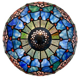 12" Blue Tulip Style Stained Glass Tiffany Pendant Light