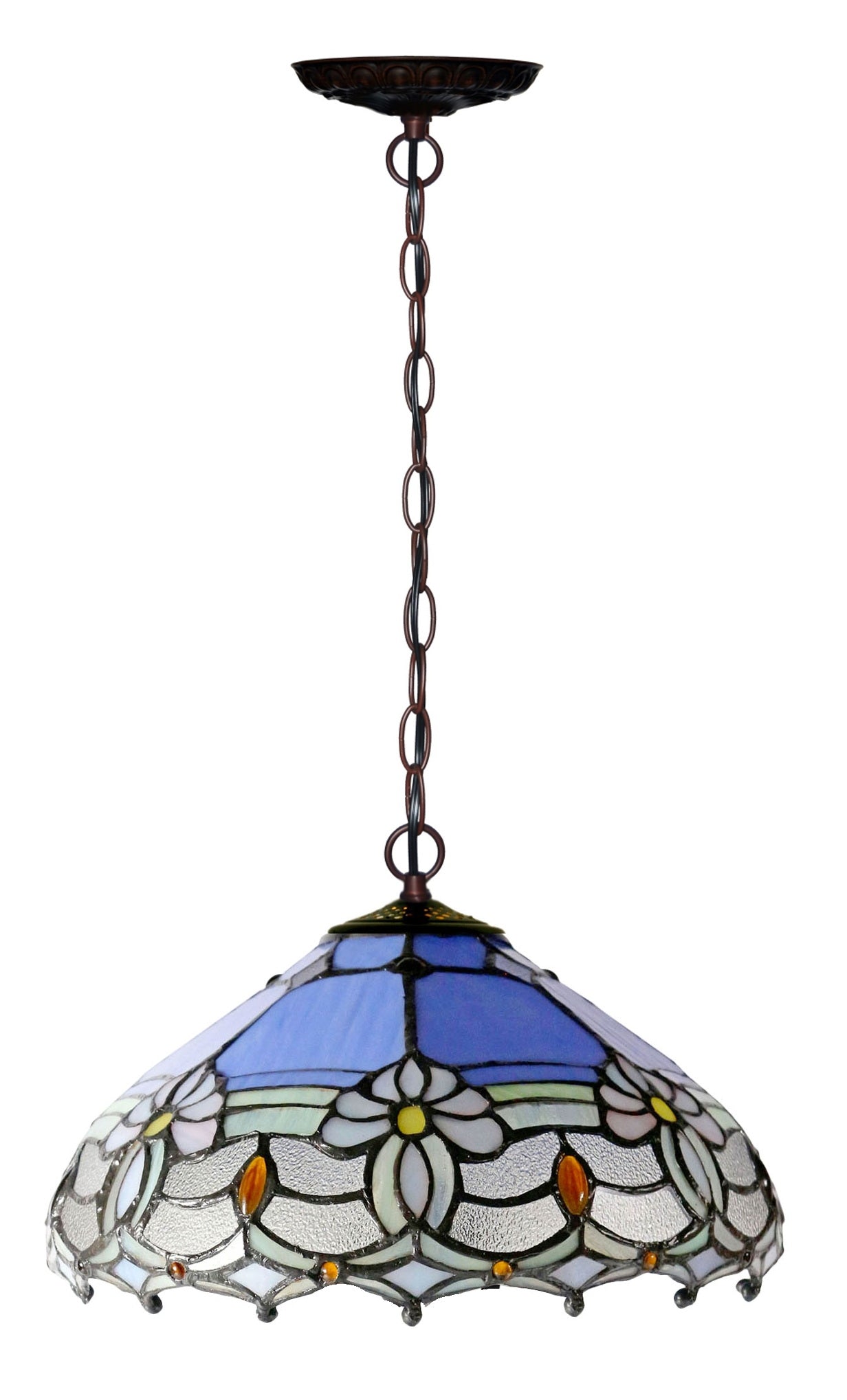 Amazing 12" Waratah Style Stained Glass Tiffany Pendant Light